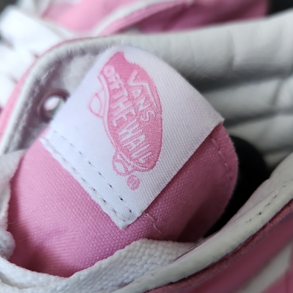 Vans Sk8-Hi Canvas Pink High-Top Skate Sneakers Women’s Size 10.5 Men’s Size 9 - Picture 5 of 10